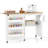 Folding Sewing Table Rolling Craft Station W/ 3 Storage Bins & Charging Station