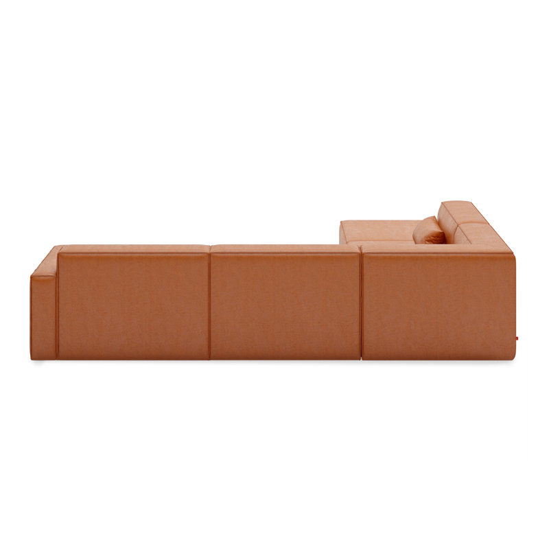 Mix Modular 5-Pc Sectional, Left Hand Facing, Parliament Stone Performance Twill