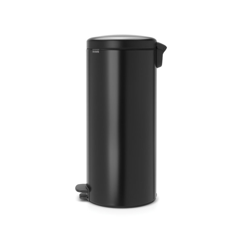 Brabantia NewIcon Step On Trash Can, 8 Gallon (30 Liter), Matte Black