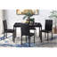 Elegant 4 Dining Table With Black Faux Marble And Metal For A Classy Look Modern 4 Frame