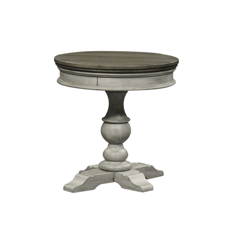 Haylee Round Pedestal End Table