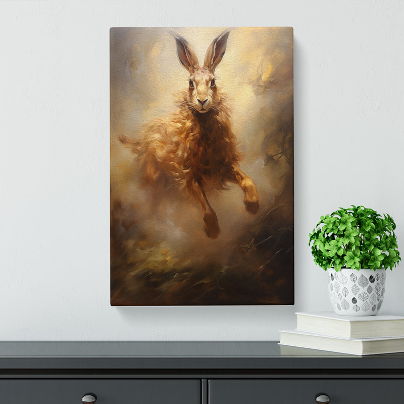 Hare Classicism - Wrapped Canvas, 60cm H x 40cm W x 3cm D