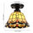 Tiffany Stained Glass Ceiling Light Retro Vintage Ceiling Light Fixture E26 Bulb Base