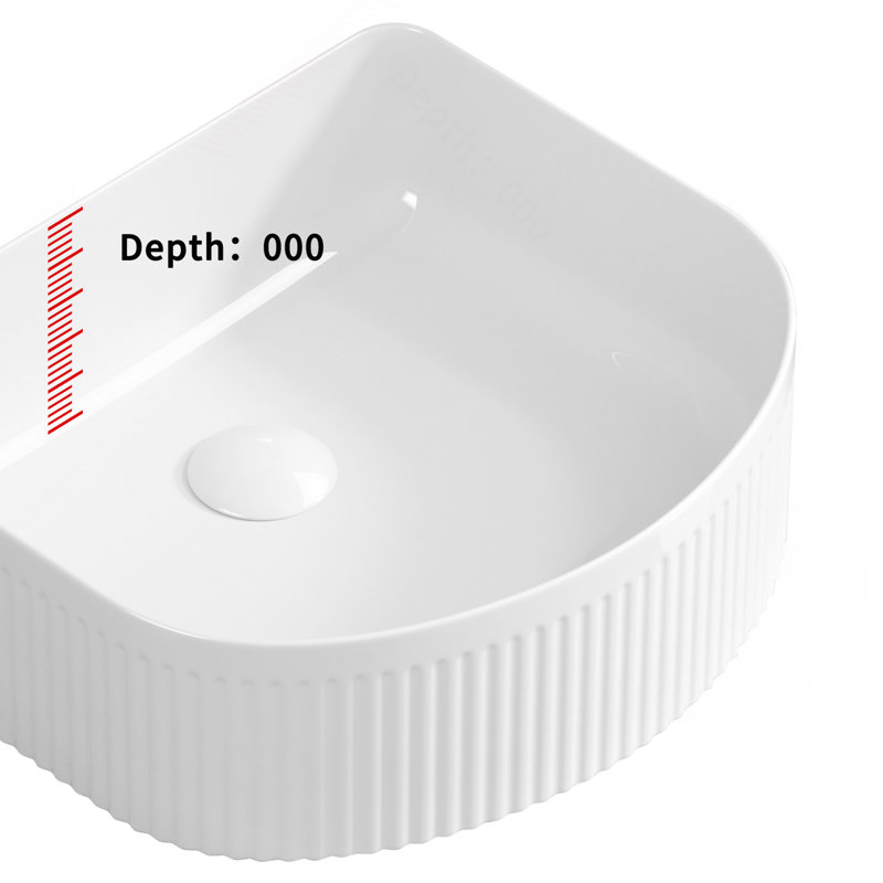 Lavabos rectangulaires pour salle de bain Petits lavabos modernes pour salle de bain au-dessus du comptoir Lavabo vasque en céramique Lavabo vasque blanc brillant