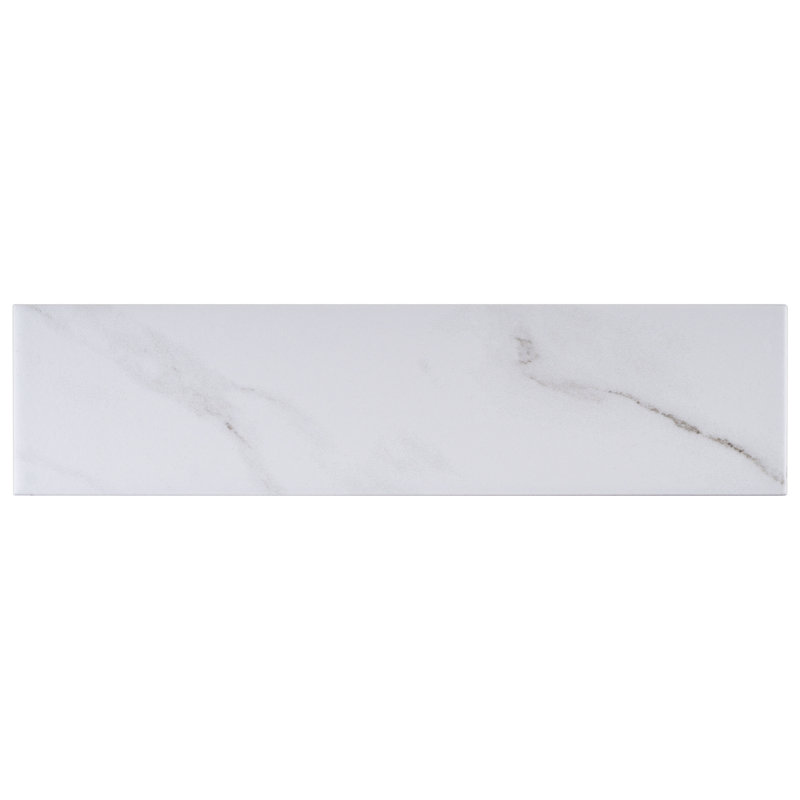 Carrelage de sol en porcelaine biseauté 3 po x 13 po Supreme Tile Pulpis, Blanc