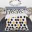 Ensemble de housse de couette en microfibre blanc / noir 3 pièces