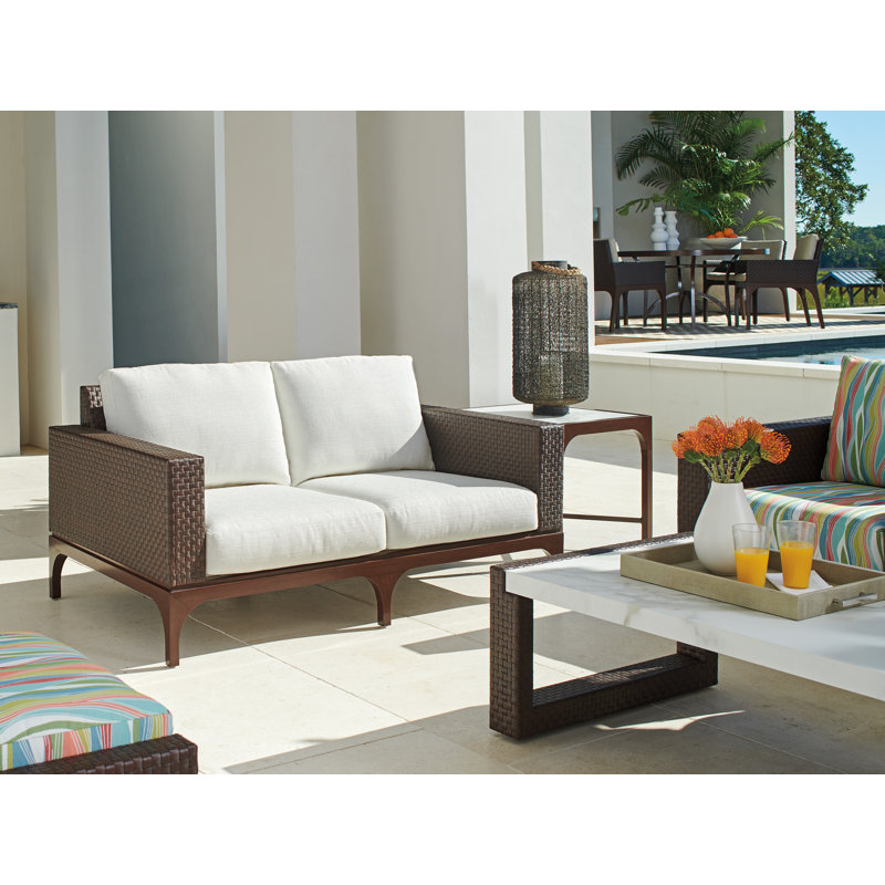 Seabrook 28" White and Brown Transitional Rectangular End Table