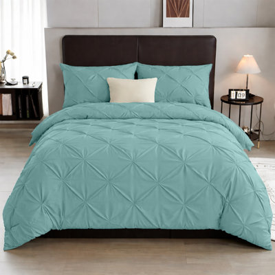 High Quality Microfiber Pintuck Duvet Cover With Pillowcases