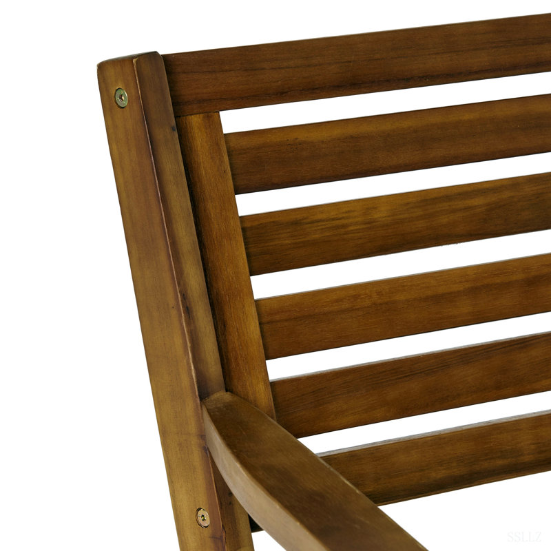 Outdoor Acacia Wood Dining Chair With Cushons, Teak