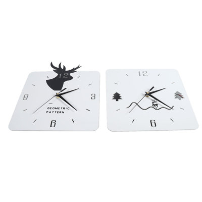 Corner Wall Clock Double Sided Modern Simple Silent Battery Operated Decorative for Living Room Porch