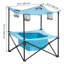Table de camping pliante et portable Oxford, table carrée de pique-nique d'extérieur avec 4 porte-gobelets