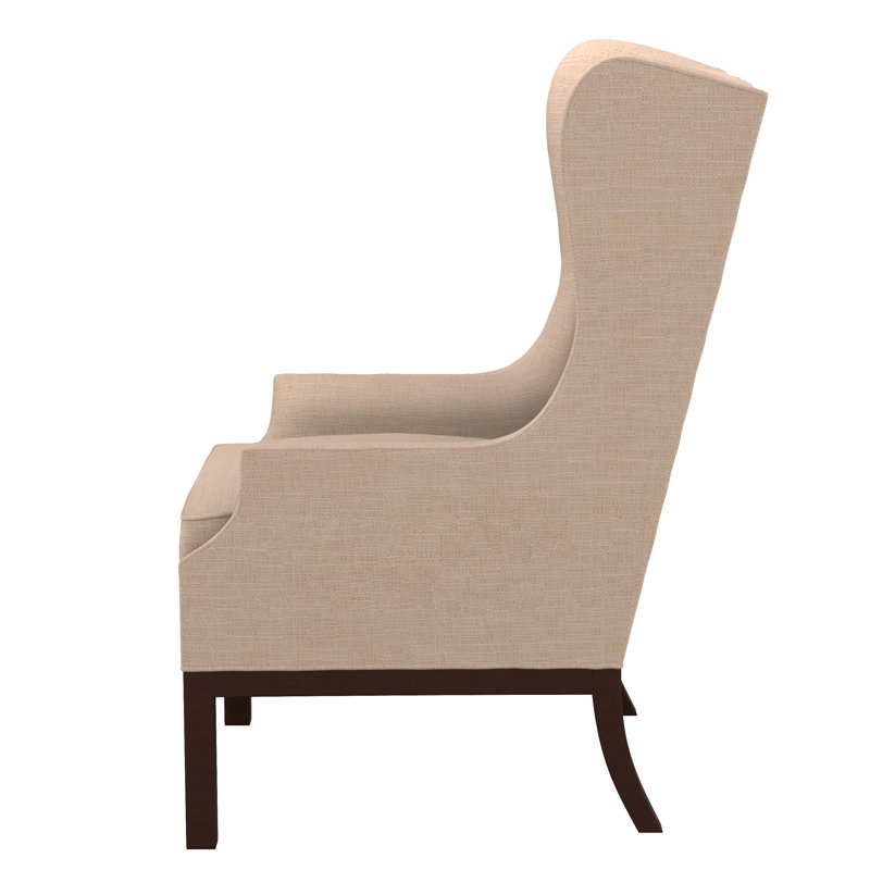Barley Wingback Chair, F1392-Parchment, Tobacco, No