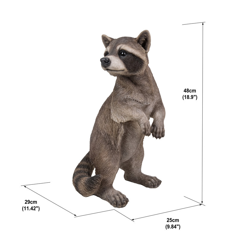 Standing Raccoon Figurine