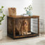 Meuble pour cage Lofland avec portes doubles pour petits et grands chiens