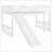 Twin Size Pine Wood Loft Bed with Slide &amp; Ladder - White, No Box Spring Needed