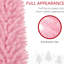 Arbre de Noël mince 8 pi en rose, 618 pointes de branches, antidéflagrant, arbre à crayons artificiel à assemblage facile, fédération