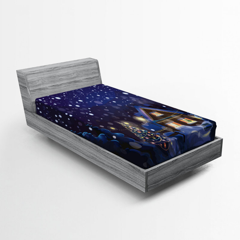 Microfiber Fitted Sheet, Twin Fitted Sheet, Navy