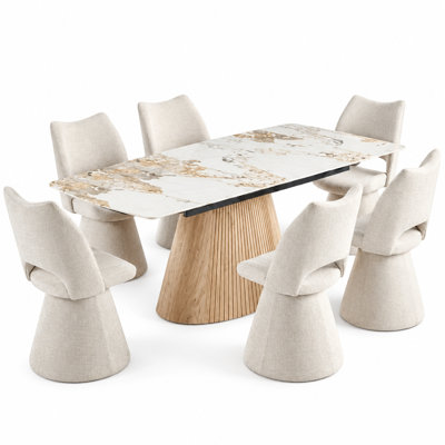 6 -Person Stone Dining Set