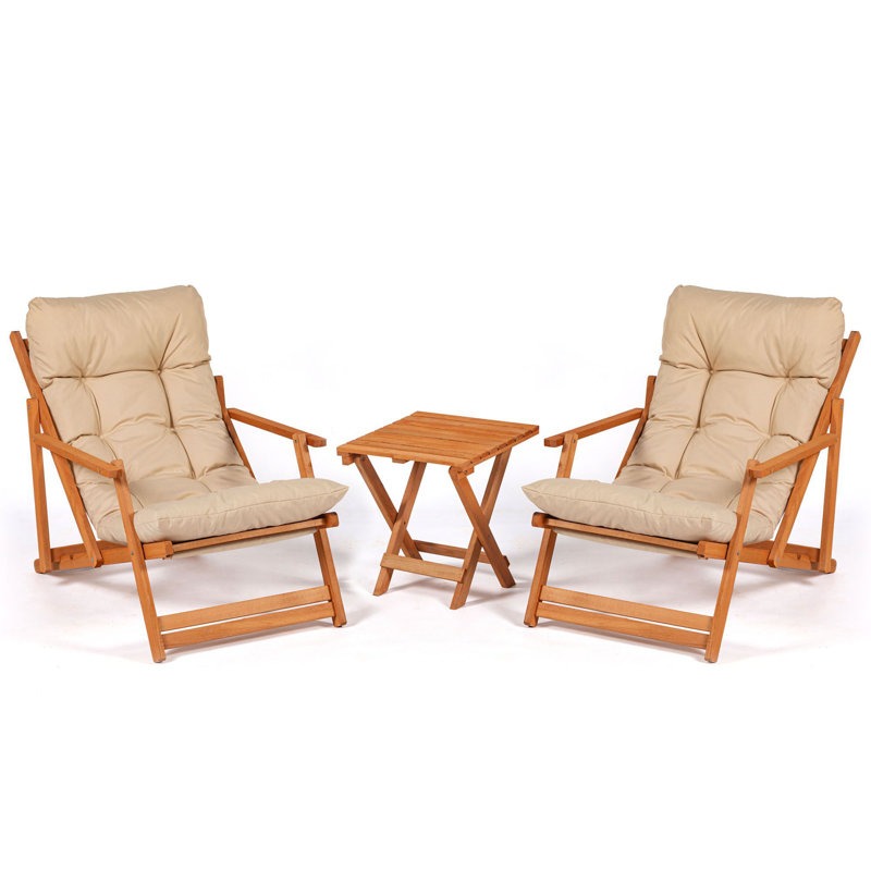 Maya Square 2 - Person Bistro Set with Cushions