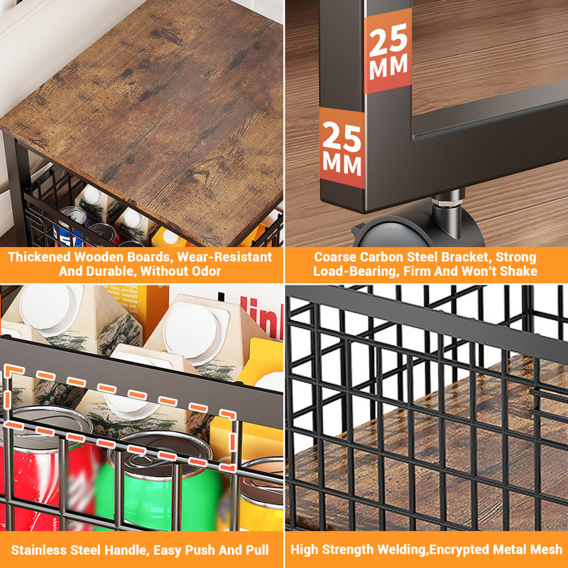53cm W Metal Storage Rack