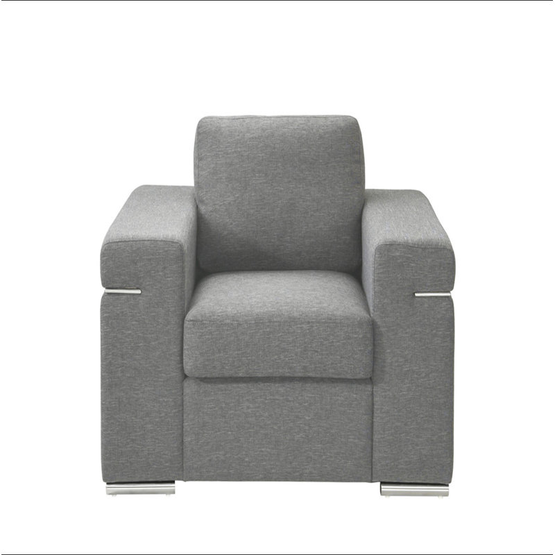 Fauteuil en tissu léger tissé, Grey Fabric