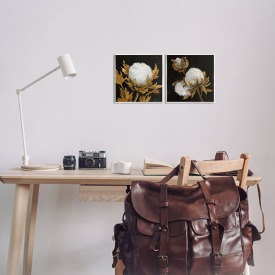 " Dark Cotton Flowers " by Liz Jardine 2 - Pieces