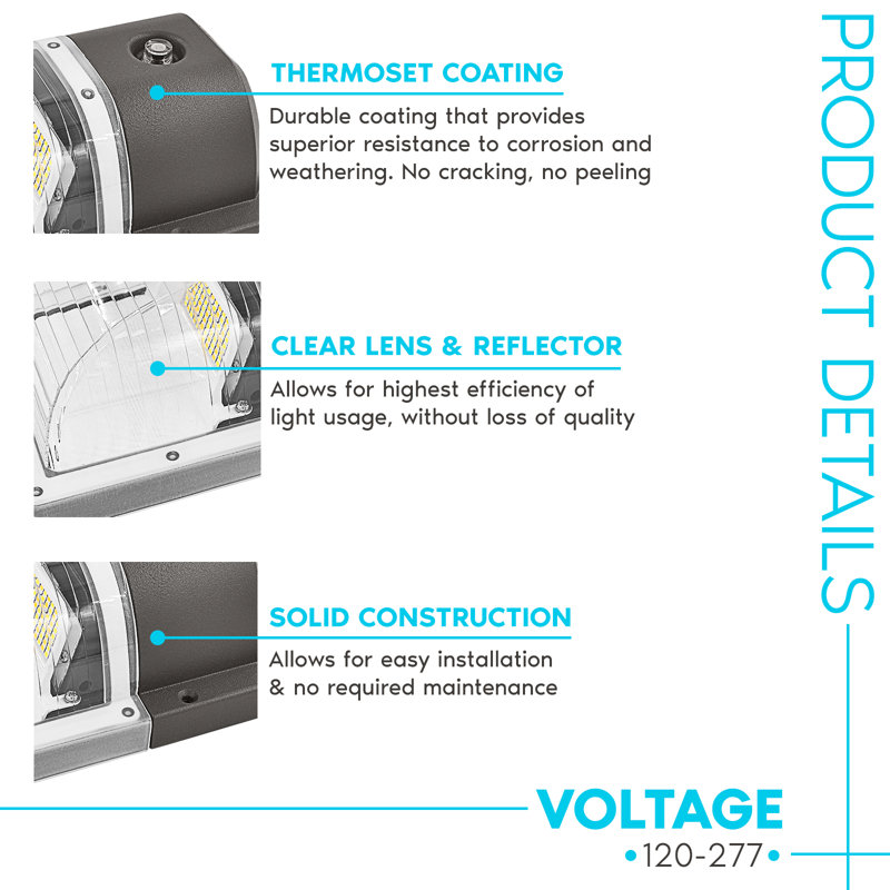 26-Watt LED Dusk to Dawn Outdoor Security Wall Pack