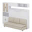 Lit escamotable mural avec canapé, tablettes USB et lumière Murphy-1277550125