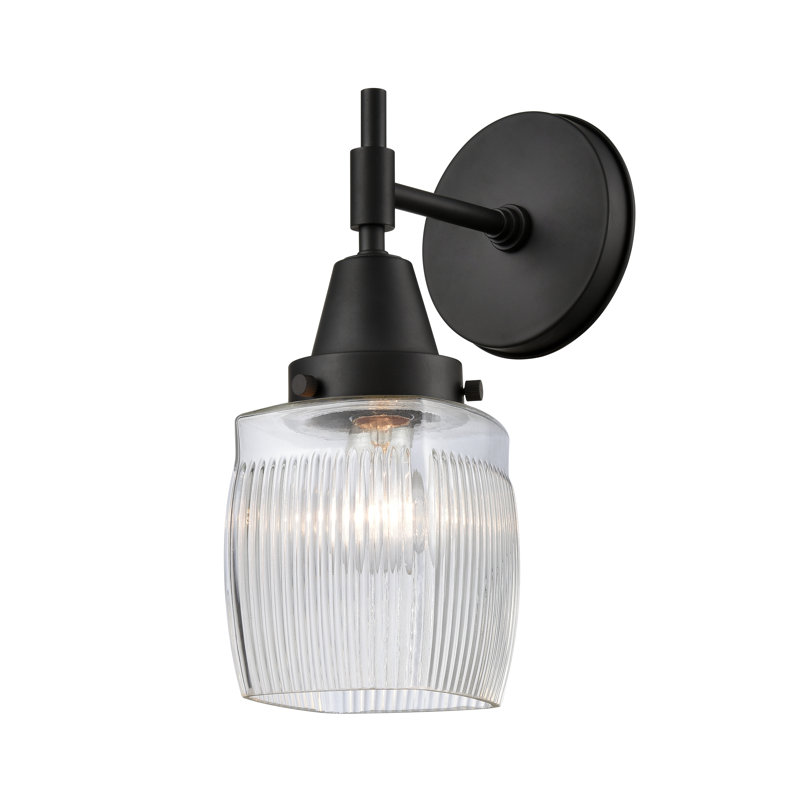 Gayle Armed Sconce, Matte Black, LED