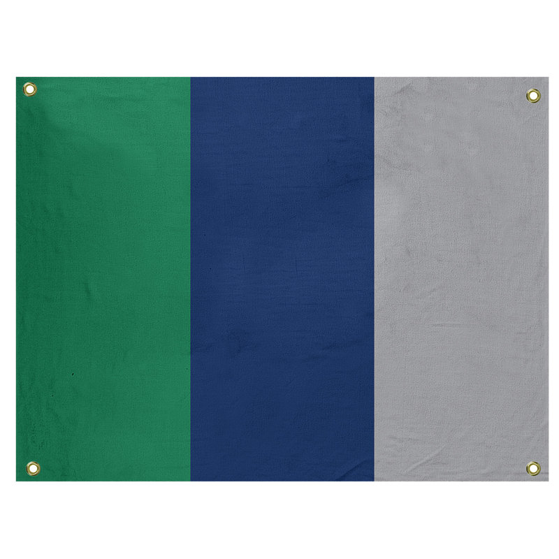 Tapisserie de polyester Vancouver, H 26 po x l 36 po x P 1 po, Vert / bleu / gris froid