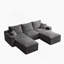 Canapé modulaire en L avec technologie de compression complète, aucun assemblage requis, conception modulaire et sièges ultra-doux pour le confort du salon-307158151