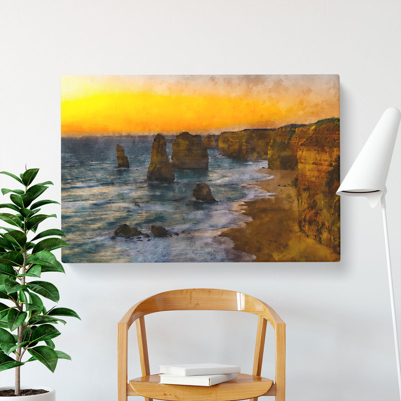 Sunset over the Twelve Apostles - Wrapped Canvas, 50cm H x 76cm W x 3cm D