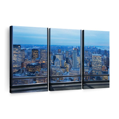 «NY Office Window View», 3 pièces