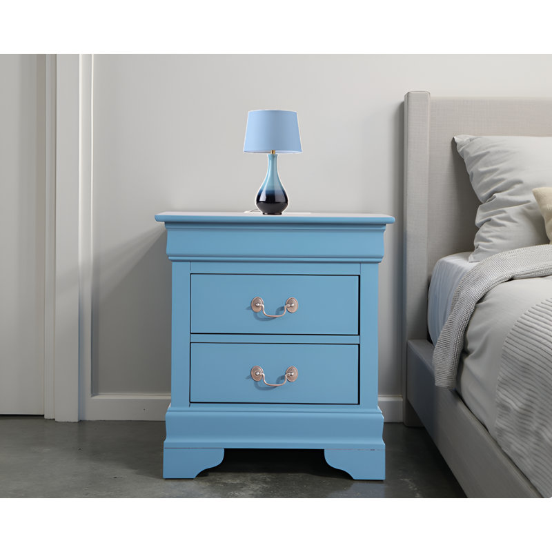 Zapopan Teal Nightstand, Teal