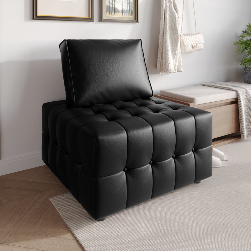 Chaise en polyuréthane noir, Noir