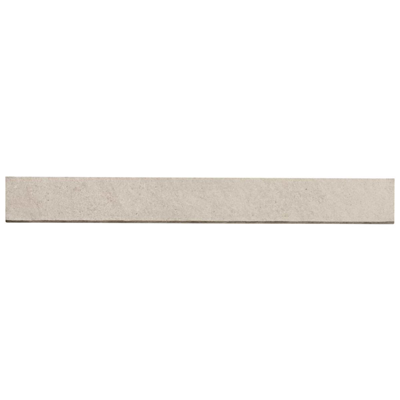 Crema Beige Matte Porcelain 3x24 Bullnose Tile Trim
