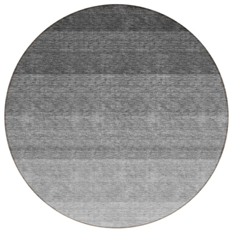 Tapis rond noir 8 po