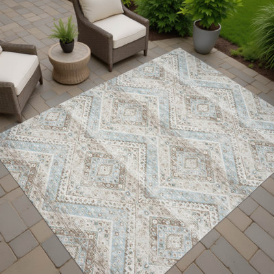 Machine Washable Indoor/Outdoor Chantille ACN2699 Tribal Rug