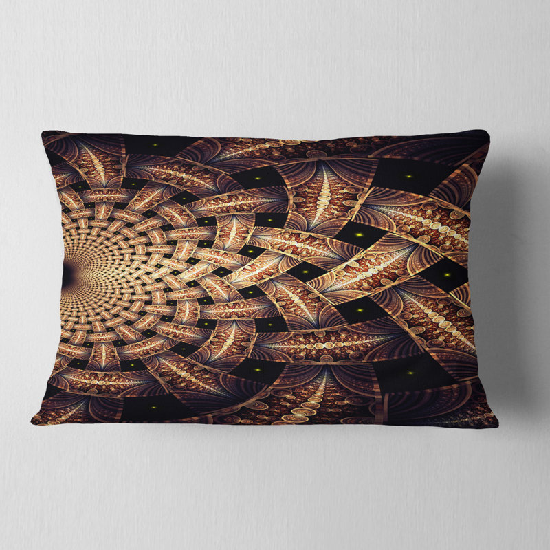 Coussin lombaire à motif floral fractal