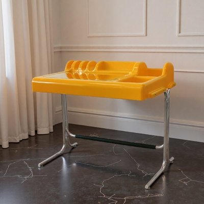 Bright Yellow 39.37inch Wide Multi-functional Desk