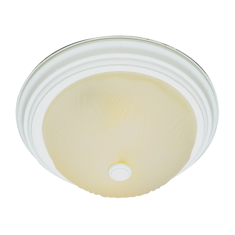 Plafonnier encastré 2 lumières Rowan, Nickel brossé, H 6 po x l 13 po x P 11 po