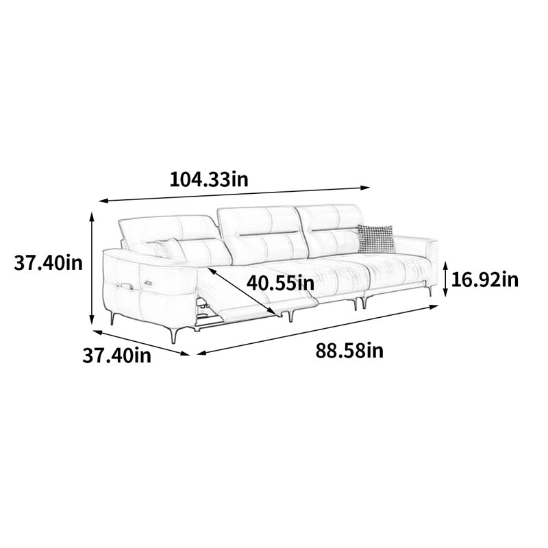 Jolin, 37.4" H x 104.33" W x 37.4" D