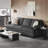 91" Lawson Sofa With Extra Deep Seats, 3-seat Sofa Couch For Living Room, Mid-century Modern(set Of 2)-1860462107