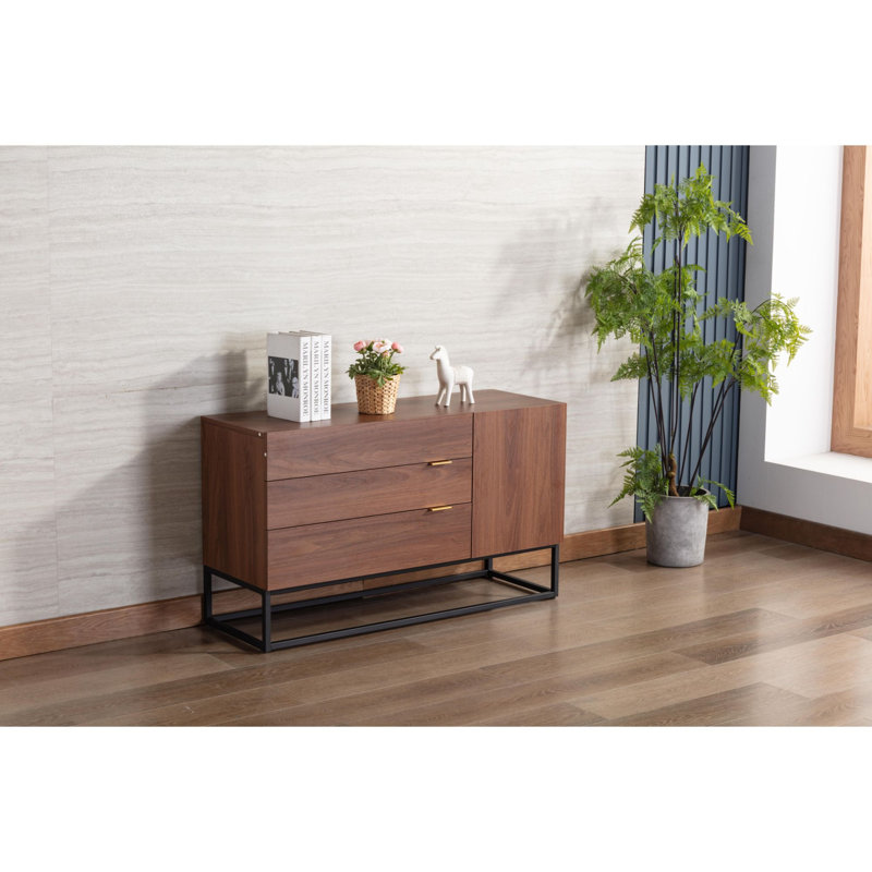 Console en bois noyer brun