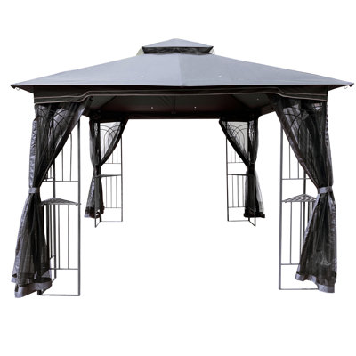 Pavillon de jardin d'extérieur en métal