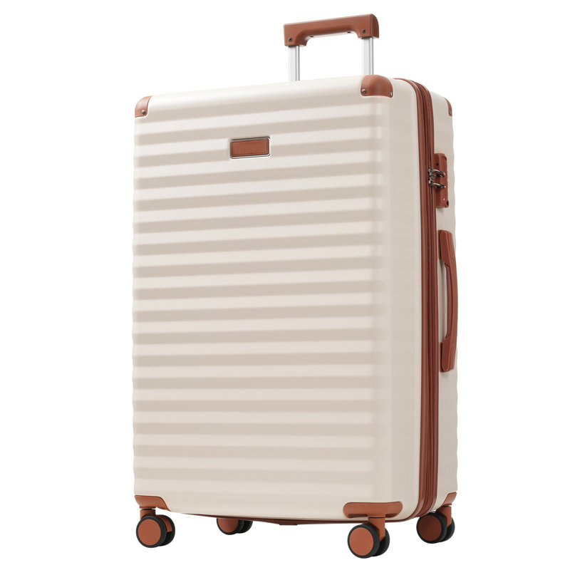 Ensemble de bagage 5 pièces avec ouverture frontale, valise de transport extensible rigide avec roulettes pivotantes, sac de rangement pour porte-gobelet et verrou USB