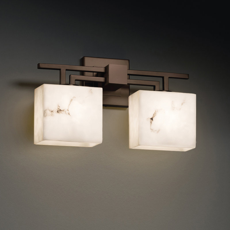 Éclairage pour meuble-lavabo 2 lumières lumenaria, Bronze foncé