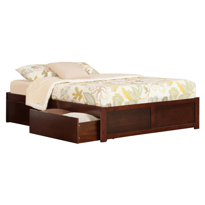 Avdain Platform Storage Bed, Walnut