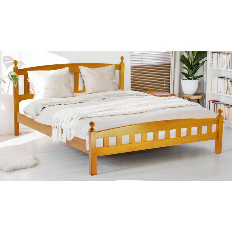 Beeson Solid Wood Bed, Double (4'6), Antique Pine