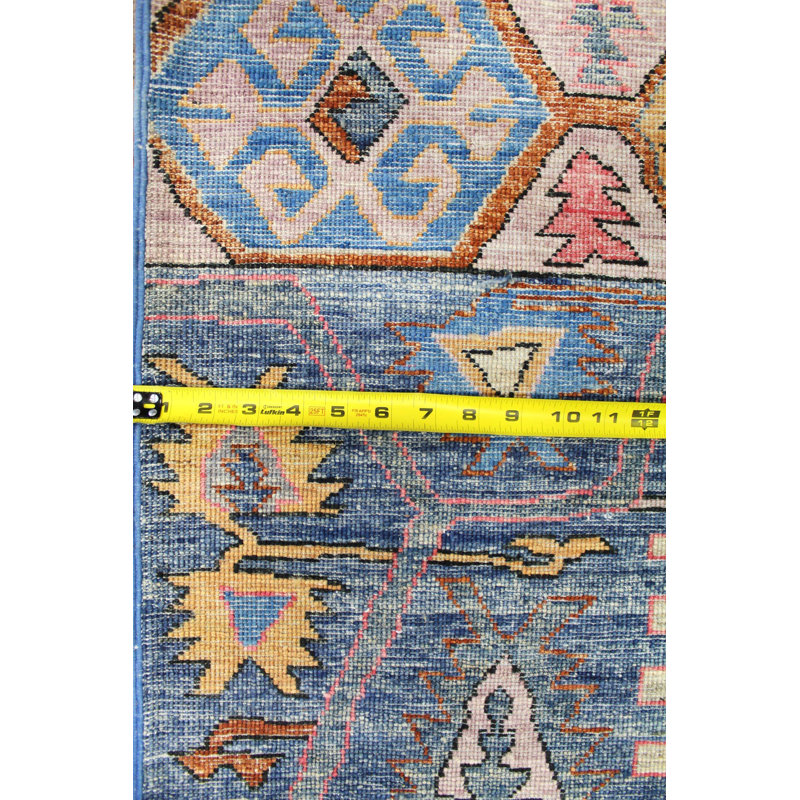 Tapis beige nouvel âge en laine tissé à la main de conception unique 8 pi x 10 pi Malatya